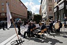 Wind band in Turku on 31 August 2013, 175 years anniversary of Finnish Voluntary Fire Brigade activity. Photo: Kimmo Stjärnstedt